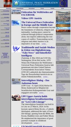 Vorschau der mobilen Webseite www.weltfriede.at, Föderation für Weltfrieden - interreligiös und international