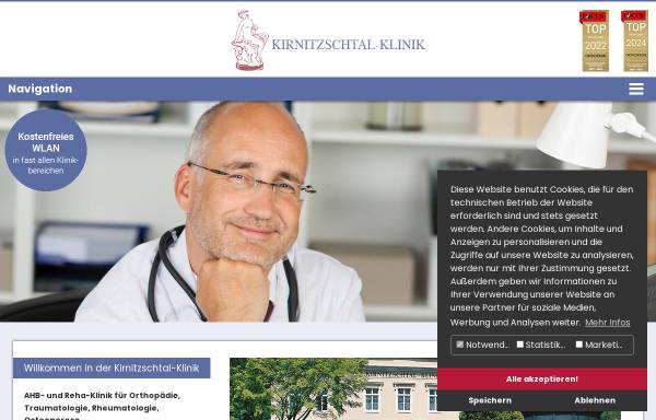 Vorschau von www.kirnitzschtal-klinik.de, Kirnitzschtal-Klinik