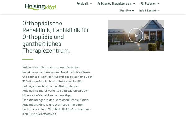 Vorschau von www.holsingvital.de, Wiehengebirgsklinik Holsing GmbH