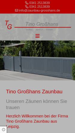 Vorschau der mobilen Webseite www.zaunbau-grosshans.de, Kurt Grosshans Zaunbau