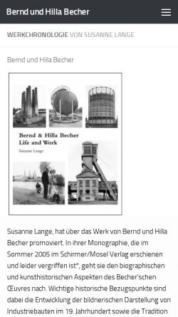 Vorschau der mobilen Webseite phogra.de, Becher, Bernd und Hilla