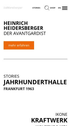 Vorschau der mobilen Webseite www.heidersberger.de, Heidersberger, Heinrich (1906 - )