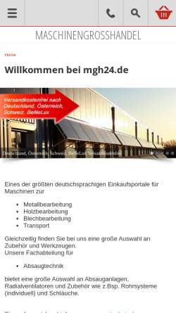 Vorschau der mobilen Webseite www.maschinengrosshandel.de, IFVZ - Dipl.-Ing. Matthias Heinzelmann