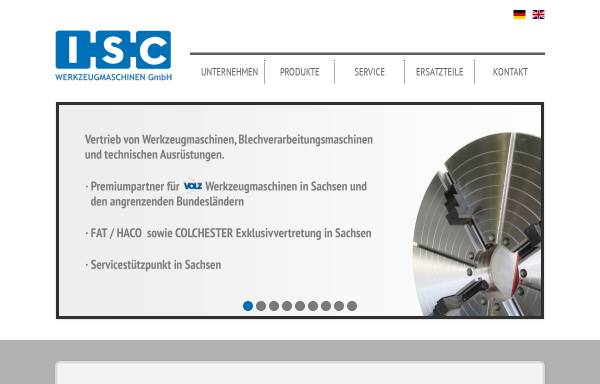 Vorschau von www.isc-maschinen.de, ISC Werkzeugmaschinen GmbH