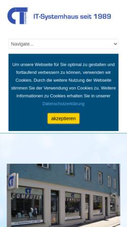 Vorschau der mobilen Webseite www.ct-computer.com, CT-Computer GmbH
