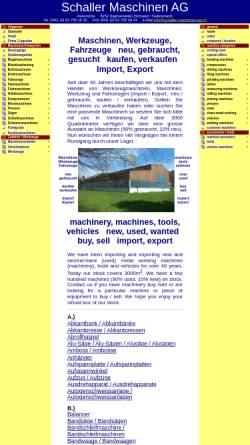 Vorschau der mobilen Webseite www.schaller-maschinen-ag.ch, Schaller Maschinen AG