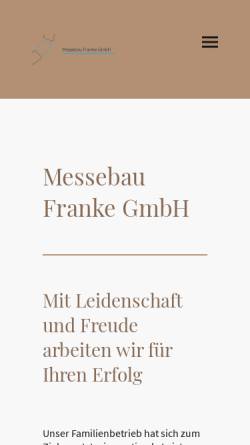 Vorschau der mobilen Webseite messe-profis.de, Messebau Franke GmbH