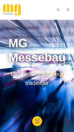 Vorschau der mobilen Webseite www.mgmessebau.de, MG Messebau GmbH