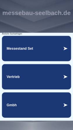Vorschau der mobilen Webseite www.messebau-seelbach.de, Seelbach