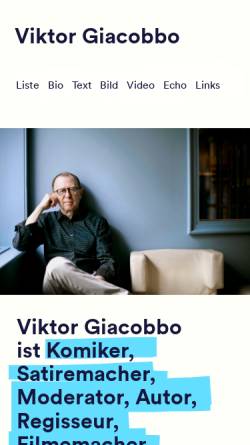 Vorschau der mobilen Webseite www.viktorgiacobbo.ch, Giacobbo, Viktor