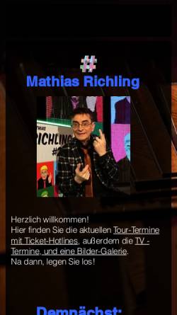 Vorschau der mobilen Webseite www.mathias-richling.de, Richling, Mathias