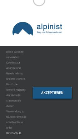 Vorschau der mobilen Webseite www.alpinist.at, alpinist Bergführer