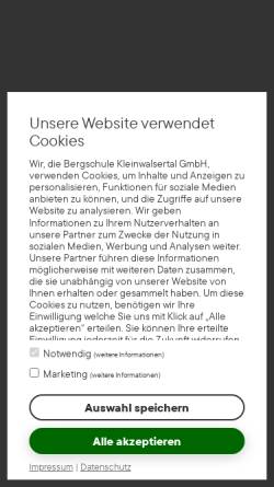Vorschau der mobilen Webseite www.bergschule-kleinwalsertal.de, Berg- und Wanderschule Kleinwalsertal