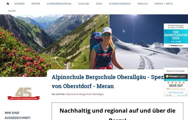 Vorschau von www.alpinschule.de, Bergschule Oberallgäu