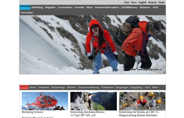Vorschau von www.swissalpineguides.ch, Swiss Alpine Guides