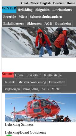 Vorschau der mobilen Webseite www.swissalpineguides.ch, Swiss Alpine Guides