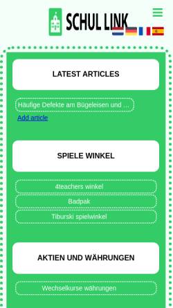 Vorschau der mobilen Webseite schullink.ch, Schullink