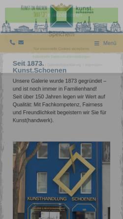Vorschau der mobilen Webseite www.kunsthandlung-schoenen.de, Kunsthandlung Schoenen
