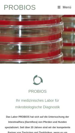 Vorschau der mobilen Webseite intestinal.de, PROBIOS GmbH
