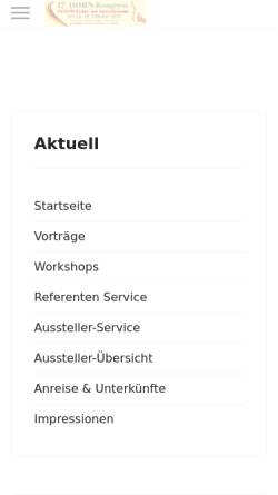 Vorschau der mobilen Webseite www.dorn-kongress.de, Dorn-Kongress