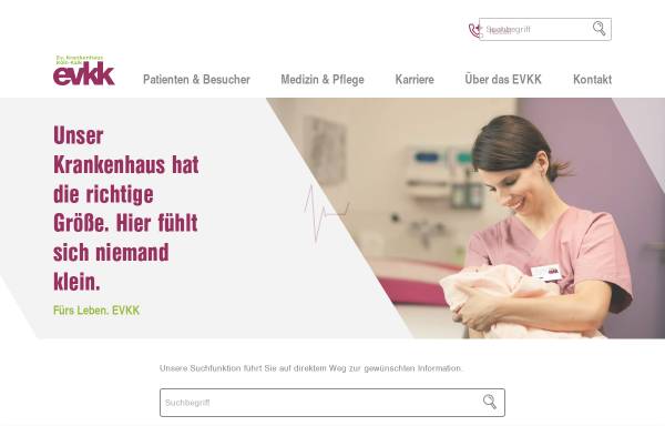 Vorschau von www.evkk.de, Evangelisches Krankenhaus Kalk gGmbH