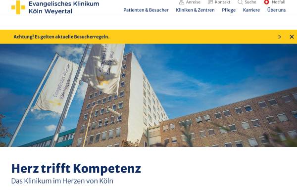 Vorschau von www.evk-koeln.de, Evangelisches Krankenhaus Köln-Weyertal gGmbH