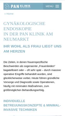 Vorschau der mobilen Webseite www.endoskopie-koeln.de, Praxisklinik für Gynäkologische Endoskopie