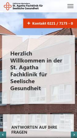 Vorschau der mobilen Webseite www.st-agatha-krankenhaus.de, St. Agatha-Krankenhaus gGmbH