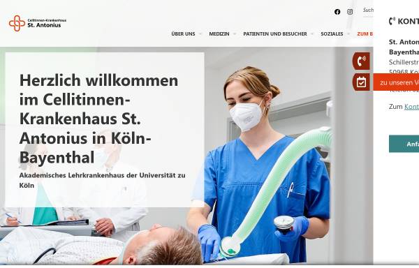 Vorschau von www.antonius-koeln.de, St. Antonius Krankenhaus gGmbH