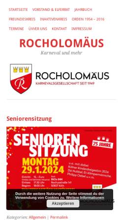 Vorschau der mobilen Webseite www.rocholomaeus.de, KG Rocholomäus e.V.