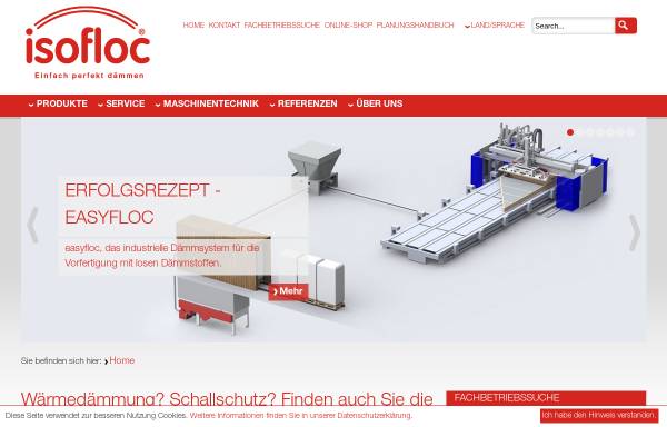 Vorschau von www.isofloc.de, Isofloc Wärmedämmtechnik GmbH