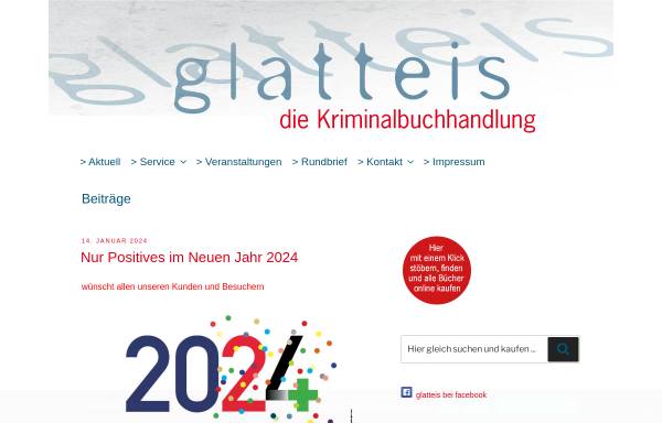Vorschau von www.glatteis-krimi.de, Kriminalbuchhandlung Glatteis