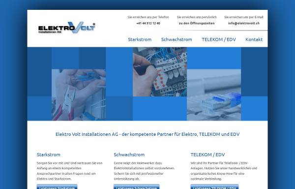 Vorschau von www.elektrovolt.ch, Elektro Volt Installationen AG