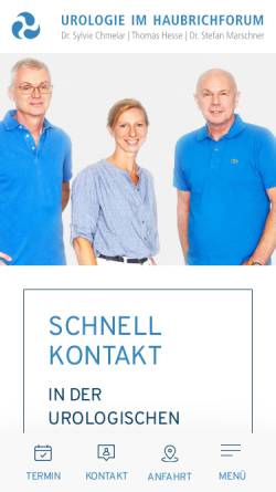 Vorschau der mobilen Webseite www.koelnurologie.de, Dr. Eckulf Müller, Dr. Giesela Feinen und Thomas Hesse, Gemeinschaftspraxis für Urologie