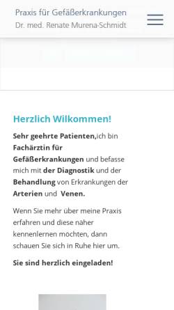 Vorschau der mobilen Webseite www.dr-murena-schmidt.de, Dr. med. Renate Murena-Schmidt, Praxis für Gefäßerkrankungen