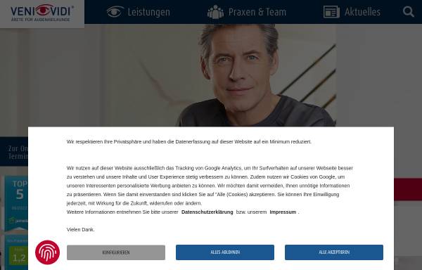 Vorschau von www.augen-venividi.de, Veni Vidi - Ärzte für Augenheilkunde