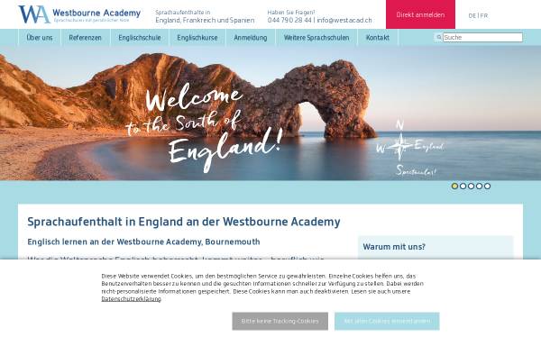Vorschau von www.westacad.ch, Westbourne Academy