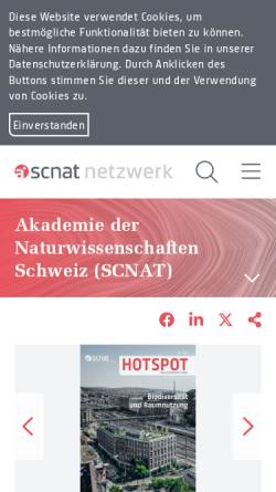 Vorschau der mobilen Webseite naturwissenschaften.ch, Schweizerische Akademie der Naturwissenschaften (sc nat)