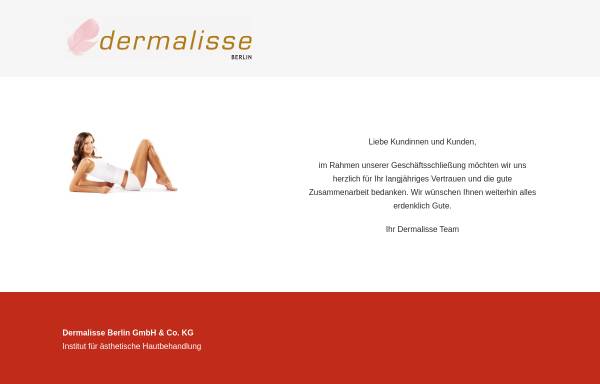 Vorschau von www.dermalisse.de, Dermalisse Ag und Co. KG