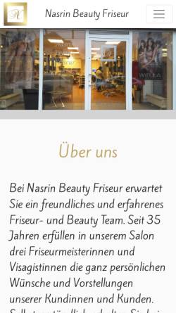 Vorschau der mobilen Webseite www.nasrins-beauty-salon.de, Nasrins Beauty Salon