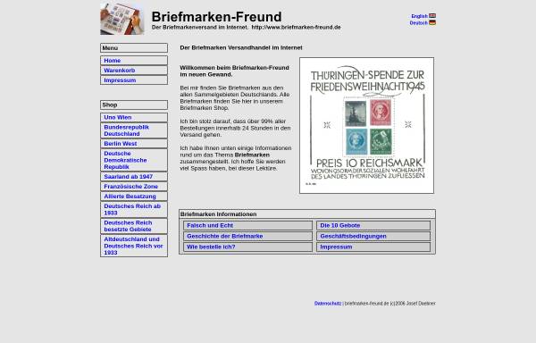 Vorschau von www.briefmarken-freund.de, Briefmarken-Freund, Inh. Josef Daebner