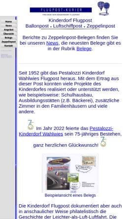 Vorschau der mobilen Webseite www.kinderdorf-flugpost.de, Kinderdorf Flugpost