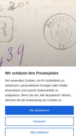Vorschau der mobilen Webseite www.schwarzenbach-philatelie.de, Otmar Schwarzenbach Briefmarkenversand