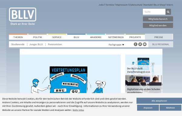 Vorschau von www.bllv.de, BLLV Bayerischer Lehrer- und Lehrerinnenverband e.V.
