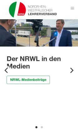 Vorschau der mobilen Webseite www.nrwl.de, NRWL Nordrhein-Westfälischer Lehrerverband