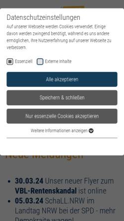 Vorschau der mobilen Webseite www.schall-nrw.de, SCHaLL-NRW e.V.