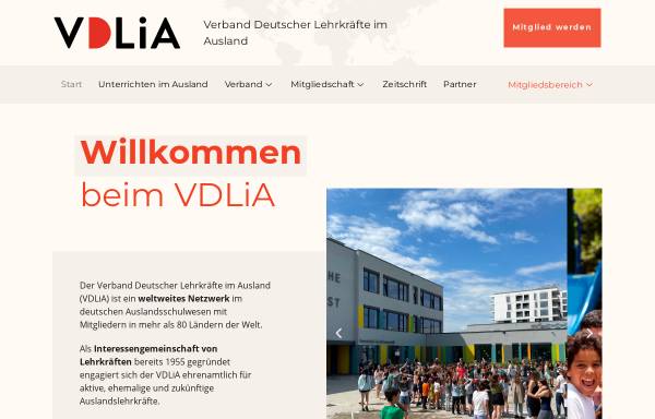 Vorschau von www.vdlia.de, VDLIA Verband Deutscher Lehrer im Ausland