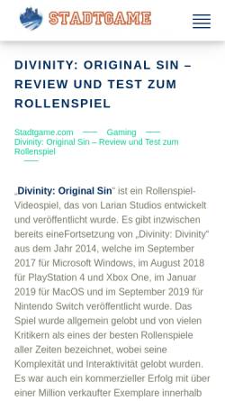Vorschau der mobilen Webseite www.thedivinity.de, The Divinity