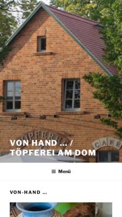 Vorschau der mobilen Webseite von-hand.de, Schröter, Ute