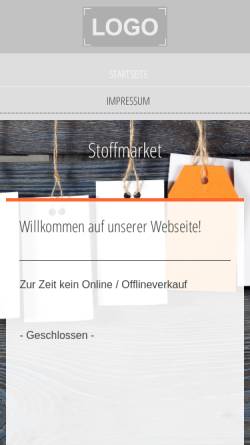 Vorschau der mobilen Webseite www.stoffmarket.de, Stoffmarket, Klaus Schultz